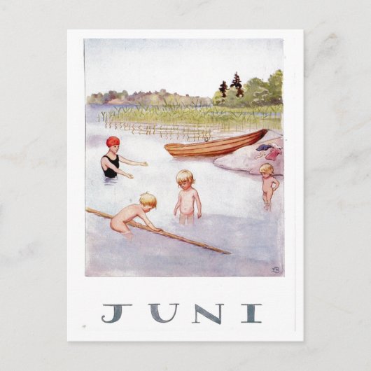 Vintag Elsa Beskow June Postcard Postkarte (Vorderseite)