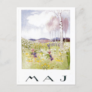 Vintag Elsa Beskow May Postcard Postkarte