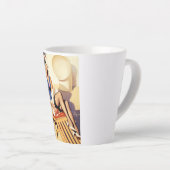 Vintag Elvgren Kreuzfahrtschiff Retro Button Up Gi Milchtasse (Rechte Ecke)