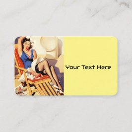 Vintag Elvgren Kreuzfahrtschiff Retro Button Up Gi Visitenkarte