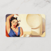 Vintag Elvgren Kreuzfahrtschiff Retro Button Up Gi Visitenkarte (Vorderseite)