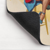 Vintag Elvgren Telefone Button-up Girl Retro Mousepad (Ecke)