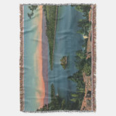 Vintag Emerald Bay Lake Tahoe Throw Blanket Decke (Vorderseite Vertikal)