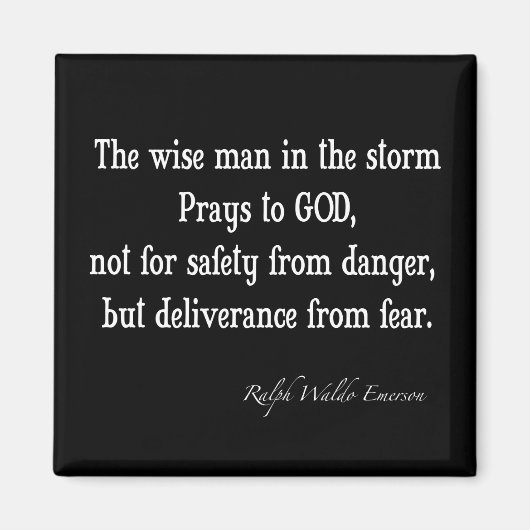 Vintag Emerson Inspiration Zitat Magnet (Vorne)