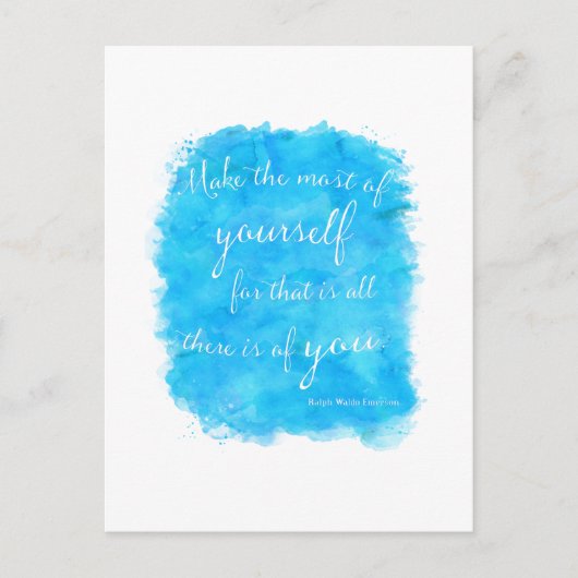 Vintag Emerson Inspiration Zitat Postkarte (Vorderseite)