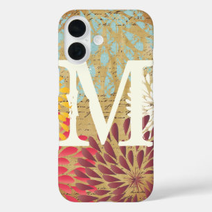 Vintag Emphera Moderne Blume Monogram Galaxy iPhone 16 Hülle