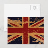 Vintag-England-Flagge 2 Postkarte (Vorne/Hinten)