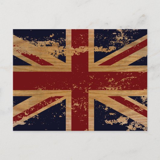 Vintag-England-Flagge 2 Postkarte (Vorderseite)