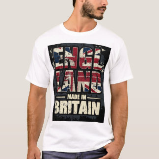 Vintag-England-Flaggentypografie-T-Shirt T-Shirt