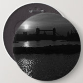 Vintag England London Sunset Tower Bridge 1970 Button (Vorne & Hinten)