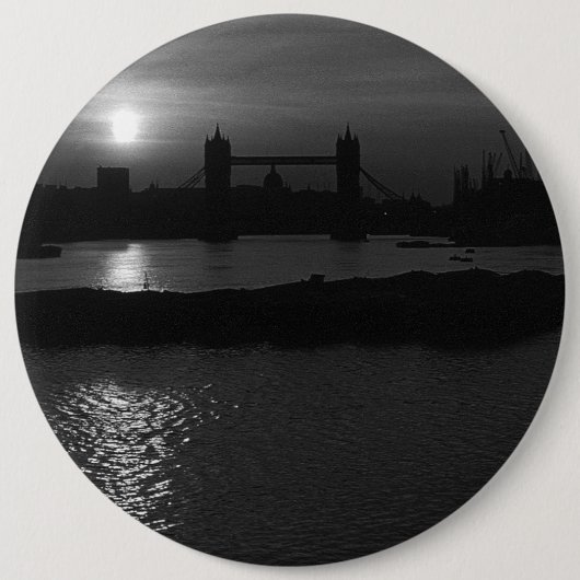 Vintag England London Sunset Tower Bridge 1970 Button (Vorderseite)