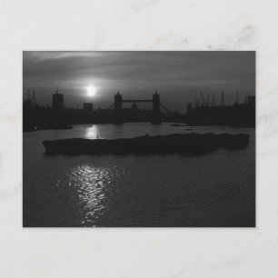 Vintag England London Sunset Tower Bridge Postkarte