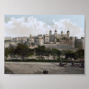 Vintag England London Tower 1890er Poster