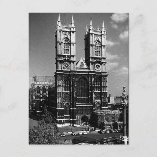 Vintag England London Westminster Abbey Postkarte (Vorderseite)