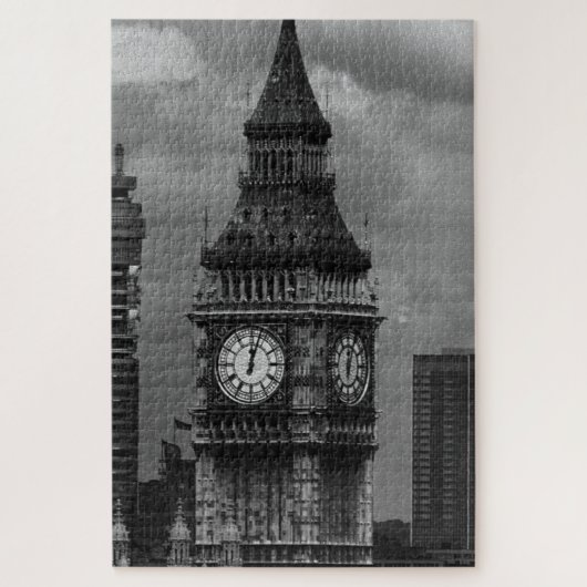 Vintag-England-Postturm Big ben Puzzle (Vertikal)