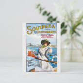 Vintag England Southsea Beach Yachting Travel Postkarte (Stehend Vorderseite)