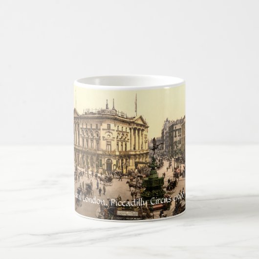 Vintag-England-Tasse, Piccadilly Circus London Kaffeetasse (Mittel)