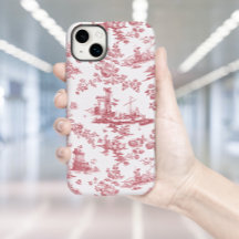 Vintag Englisch Floral Toile de Jouy-Pink