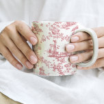 Vintag Englisch Floral Toile de Jouy-Pink Tasse<br><div class="desc">Schönes,  nahtloses Toile de jouy Muster,  angepasst an ein englisches Kupferstich von John Munns ca 1770er Jahren mit klassischen Ruinen,  Seehafen,  Hirten und Blumengarten. Rosa auf weißem Hintergrund.</div>