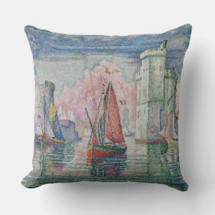Vintag Entrée du port de la Rochelle Paul Signac Kissen