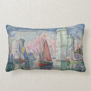 Vintag Entrée du port de la Rochelle Paul Signac Lendenkissen