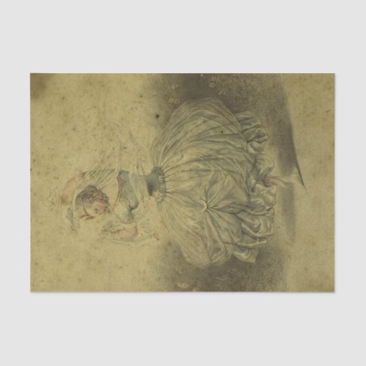 Vintag Ephemera Dancer Seidenpapier (Vorderseite)