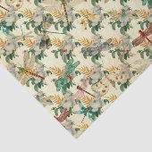 Vintag Ephemera Floral Dragonfly Seidenpapier (Ausschnitt)