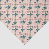 Vintag Ephemera Floral Dragonfly Seidenpapier (Ausschnitt)