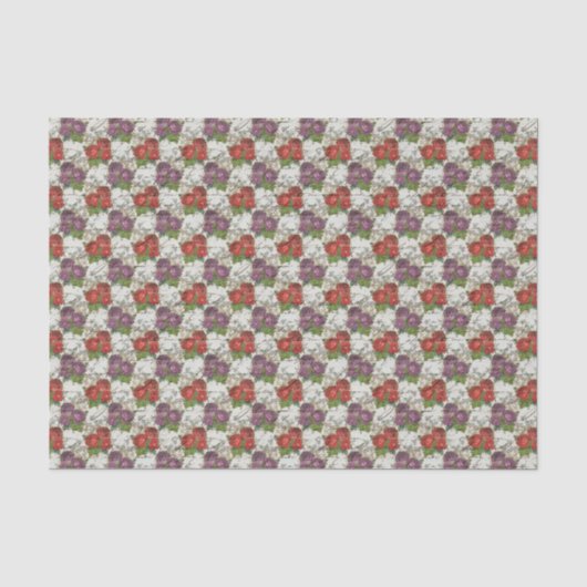 Vintag Ephemera floral Seidenpapier (Vorderseite)