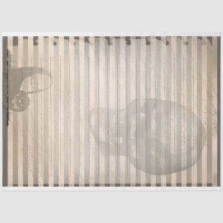 Vintag Ephemera Halloween Skull Ghost Seidenpapier