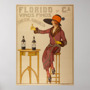 Vintag Ephemera Lady Wine Toast Poster