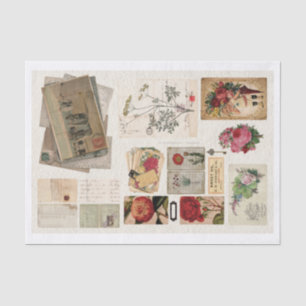 Vintag Ephemera Nr. 1 Seidenpapier
