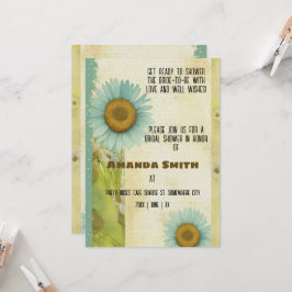 Vintag Ephemera Sonnenblume Brautparty Einladung