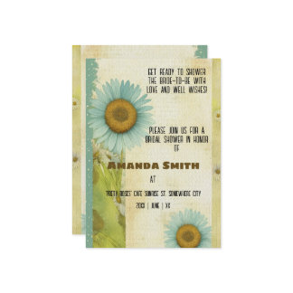 Vintag Ephemera Sonnenblume Brautparty Einladung