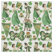 Vintag Ephemera St. Patricks Day Collage Art Stoff (Nahaufnahme)