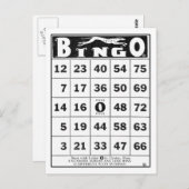 Vintag Ephemera | Vintage Bingokarte Postkarte (Vorne/Hinten)
