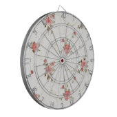 Vintag erblassen Sie - rosa Rose Dartscheibe (Vorderseite Links)