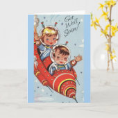 Vintag erhalten Sie wohle bald Karte (Gelbe Blume)