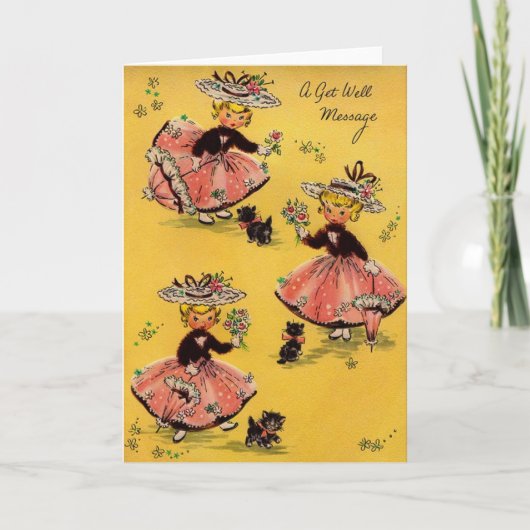 Vintag erhalten Sie wohle Gruß-Karte Karte (Vorderseite)