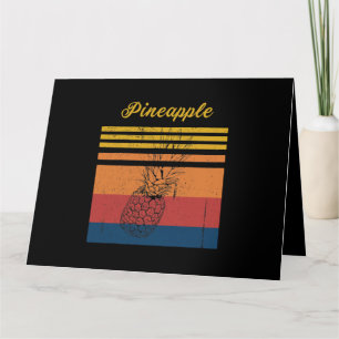 Vintag erkrankte Ananas Retro Sommerurlaub Karte