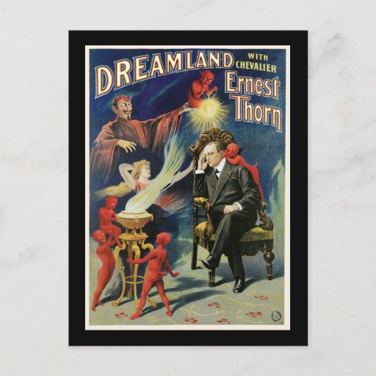 Vintag Ernest Thorn Magician Poster Postkarte (Vorderseite)