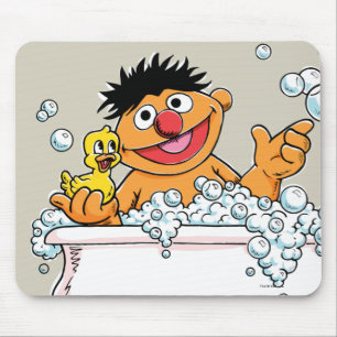 Vintag Ernie in Bathtub Mousepad
