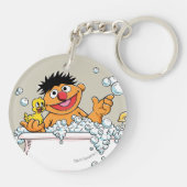 Vintag Ernie in Bathtub Schlüsselanhänger (Rückseite)