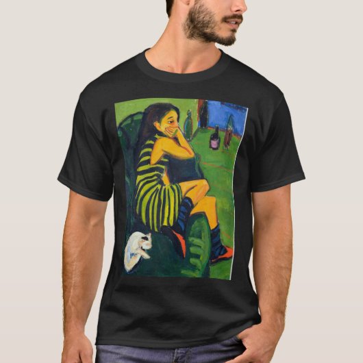 Vintag Ernst Ludwig Kirchner Künstlerin Marcel T-Shirt (Vorderseite)