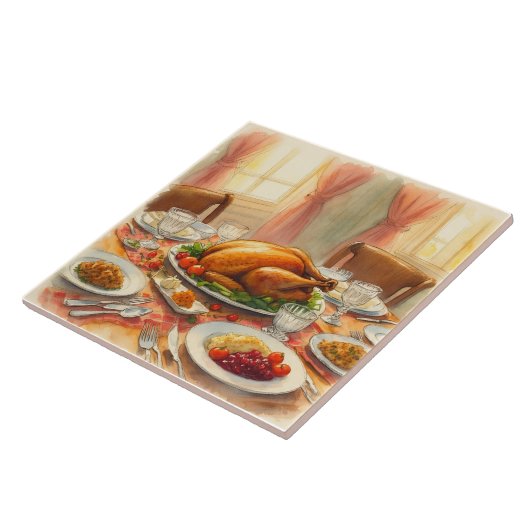 Vintag, Erntedank, Keramik Fliese (Seite)