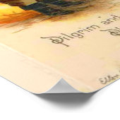 Vintag Erntedank Poster (Ecke)