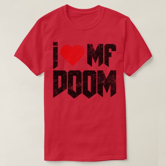 Vintag erschüttert I Liebe MF Doom T-Shirt (Design vorne)