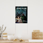 Vintag erstaunliche Science Fiction Pulsgeschichte Poster (Küche)