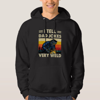 Vintag erzähle ich Vater Jokes Very Weld Hoodie