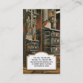 Vintag ES berufliche Geschäfts-Karte Visitenkarte (Rückseite)